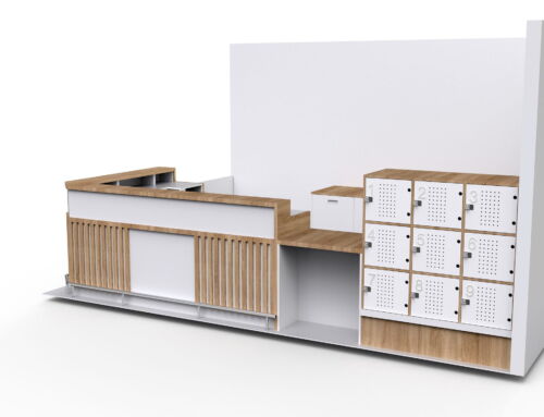 Information Desk Corner Type with Luggage Locker